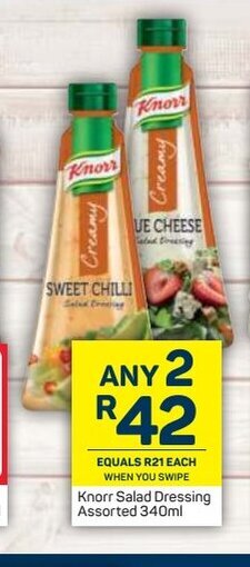 Pick n Pay Knorr Salad Dressing Assorted 340ml offer