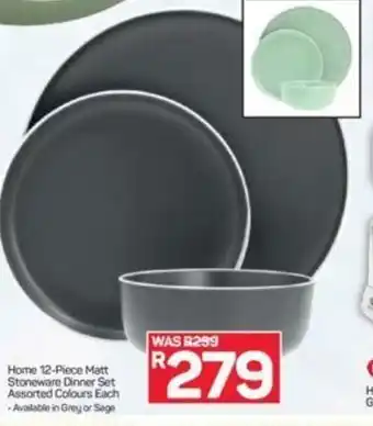 Pick n Pay Home 12-Piece Matt Stoneware Dinner Set offer