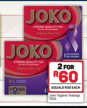 Joko Tagless Teabags 100s