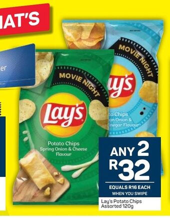 Pick n Pay Lay's Potato Chips Assorted 120g offer