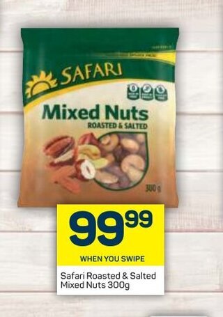 Safari Roasted & Salted Mixed Nuts 300g