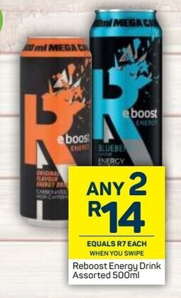Pick n Pay Reboost Energy Drink Assorted 500ml offer