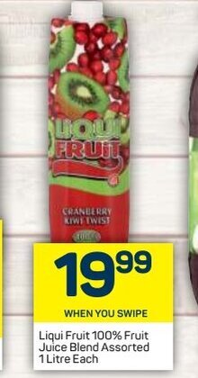 Pick n Pay Liqui Fruit 100% Fruit Juice Blend Assorted 1 Litre each offer