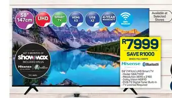 Pick n Pay Hisense - 58" UHD Smart TV offer