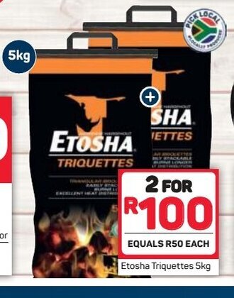 Pick n Pay Etosha Triquettes 5kg offer