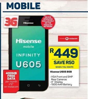 Pick n Pay Hisense - U605 8GB offer