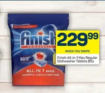 Pick n Pay Finish All-in-1 Max Regular Dishwasher Tablets 80s offer