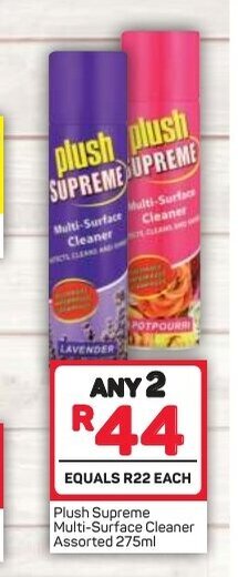 Pick n Pay Plush Supreme Multi-Surface Cleaner Assorted 275ml offer