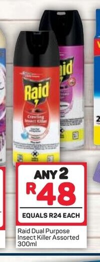 Raid Dual Purpose Insect Killer Assorted 300ml