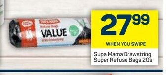 Pick n Pay Supa Mama Drawstring Super Refuse Bags 20s offer