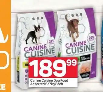 Pick n Pay Canine Cuisine Dog Food Assorted 6/7kg each offer