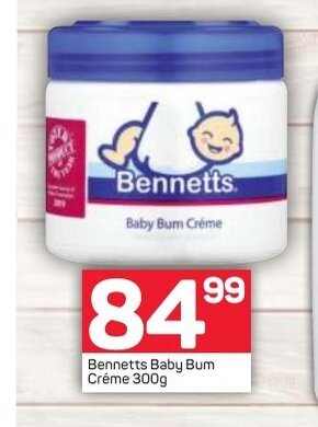 Pick n Pay Bennetts Baby Bum Creme 300g offer