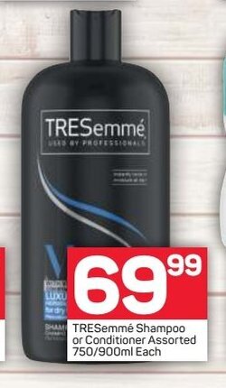 Pick n Pay Tresemme Shampoo or Conditioner Assorted 750/900ml each offer