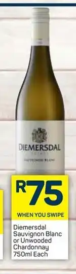 Diemersdal Sauvignon Blanc or Unwooded Chardonnay 750ml each