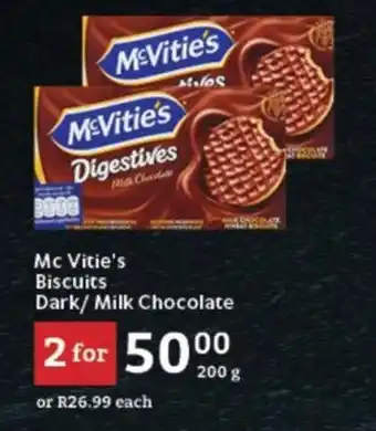 Oxford Freshmarket Mc Vitie's Biscuits Dark/ Milk Chocolate offer
