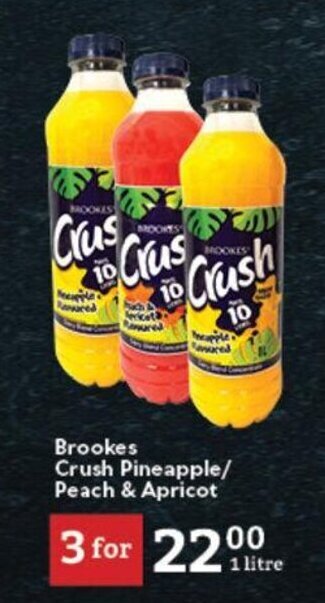 Oxford Freshmarket Brookes Crush Pineapple/ Peach & Apricot offer
