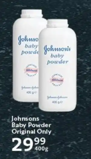 Johnsons Baby Powder Original Only