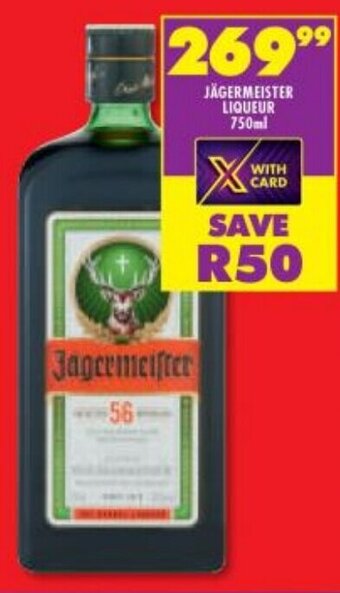 Shoprite JÄGERMEISTER LIQUEUR 750ml offer