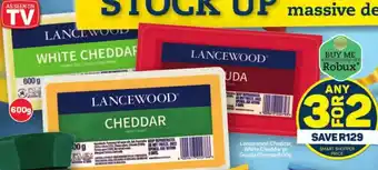 Pick n Pay Lancewood Cheddar, White Cheddar or Gouda Chmese 600g offer