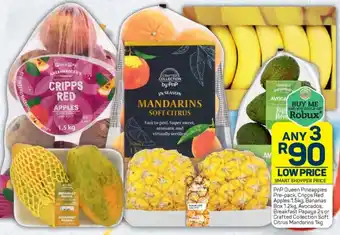 Pick n Pay PnP Queen Pineapples Pre-pack, Cripps Red Apples 1.5kg. Bananas Box 1.2kg. Avocados, Breakfast Papaya 2s or Crafted offer