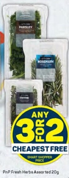 Pick n Pay PnP Fresh Herbs Assorted 20g offer