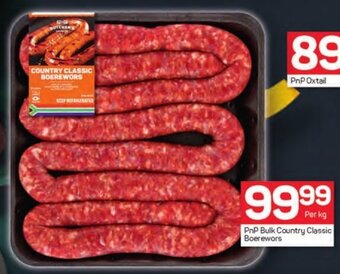 Pick n Pay PnP Bulk Country Classic Boerewors offer