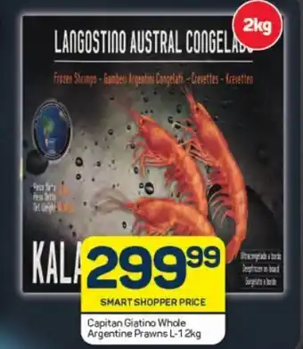 Pick n Pay Capitan Giatino Whole Argentine Prawns L-12kg offer