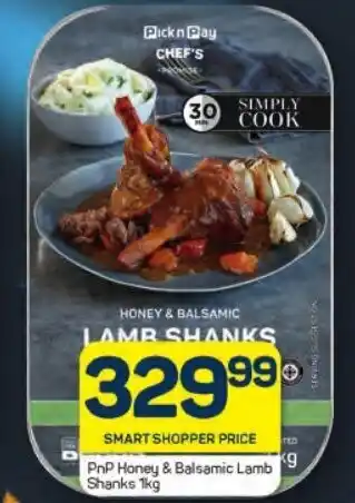 Pick n Pay PnP Honey & Balsamic Lamb Shanks 1kg offer