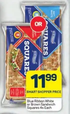Pick n Pay Blue Ribbon White or Brown Sandwich Squares 4s Each offer