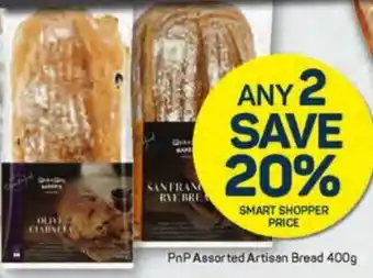 Pick n Pay PnP Assorted Artisan Bread 400g offer
