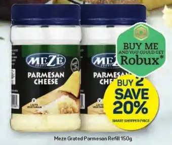 Pick n Pay Meze Grated Parmesan Refill 150g offer