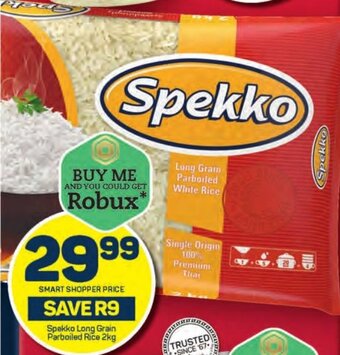 Pick n Pay Spekko Long Grain Parboiled Rice 2kg offer