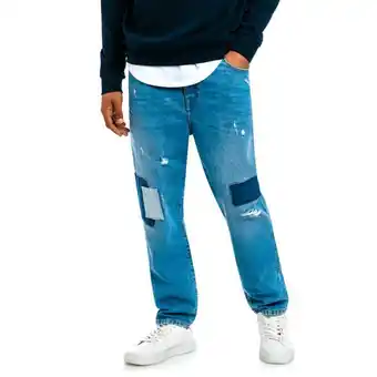 Markham Rj blue slim straight patch work jean offer