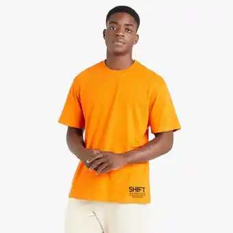 Mkm orange recycled graphic crew neck t-shirt