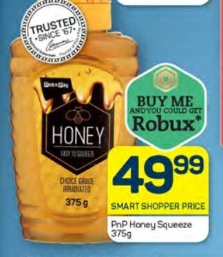 Pick n Pay PnP Honey Squeeze 375g offer