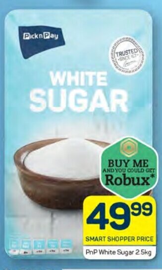 Pick n Pay PnP White Sugar 2.5kg offer