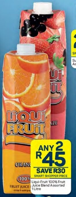 Pick n Pay Liqui-Fruit 100% Fruit Juice Blend Assorted 1 Litre offer