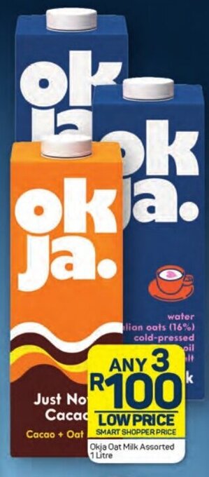 Pick n Pay Okja Oat Milk Assorted 1 Litre offer