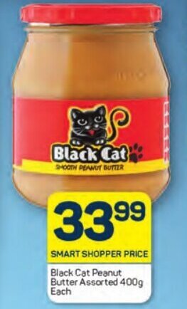 Pick n Pay Black Cat Peanut Butter Assorted 400g Each offer