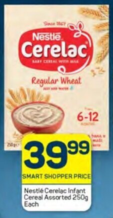 Nestlé Cerelac Infant Cereal Assorted 250g Each