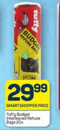 Pick n Pay Tuffy Budget Interleaved Refuse Bags 20s offer