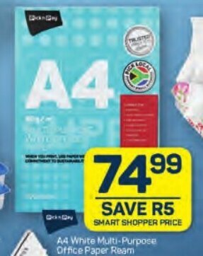 Pick n Pay A4 White Multi-Purpose Office Paper Ream offer