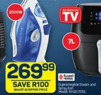 Pick n Pay Russell Hobbs Supremeglide Steam and Spray Iron Model: RH12010BL offer