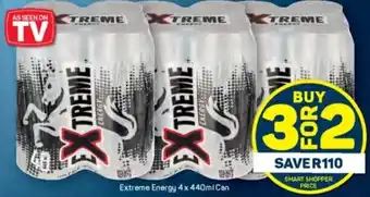 Pick n Pay Extreme Energy 4x 440ml Can offer