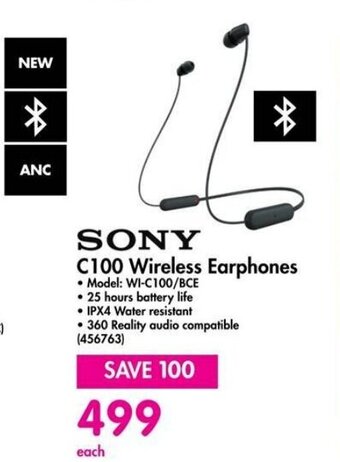 Makro SONY C100 Wireless Earphones offer