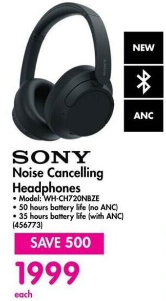 Makro SONY Noise Cancelling Headphones offer