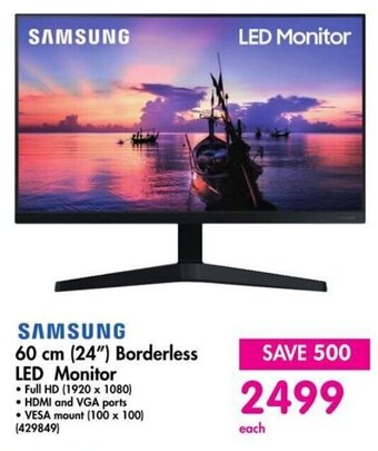 Makro SAMSUNG 60 cm (24") Borderless LED Monitor offer
