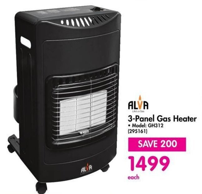 ALVA 3Panel Gas Heater offer at Makro