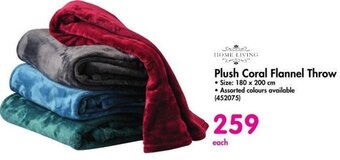 Makro Plush Coral Flannel Throw offer