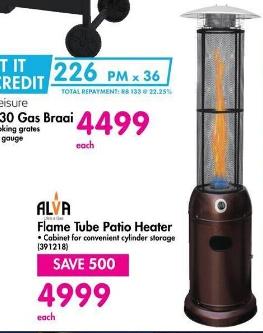 ALVA Flame Tube Patio Heater offer at Makro